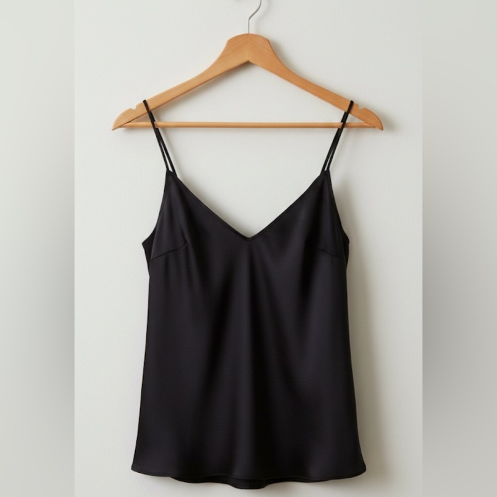 Ettitude Bamboo Cami in Onyx Black Size M NIB Sustainable Minimalist
